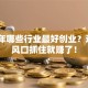 近两年哪些行业最好创业？这5个风口抓住就赚了！