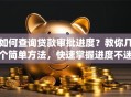 如何查询贷款审批进度？教你几个简单方法，快速掌握进度不迷茫！