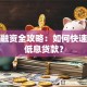 信贷融资全攻略：如何快速申请低息贷款？