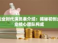 创业时代演员表介绍：揭秘初创企业核心团队构成