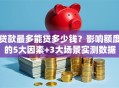 贷款最多能贷多少钱？影响额度的5大因素+3大场景实测数据