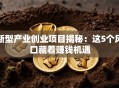 新型产业创业项目揭秘：这5个风口藏着赚钱机遇