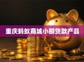 重庆蚂蚁商城小额贷款产品