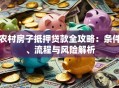 农村房子抵押贷款全攻略：条件、流程与风险解析
