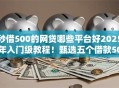 秒借500的网贷哪些平台好2025年入门级教程！甄选五个借款500的网贷口子软件好
