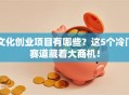 文化创业项目有哪些？这5个冷门赛道藏着大商机！