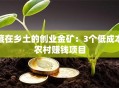 藏在乡土的创业金矿：3个低成本农村赚钱项目