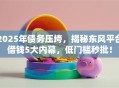 2025年债务压垮，揭秘东风平台借钱5大内幕，低门槛秒批！