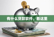 有什么贷款软件，看这里
