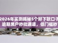 2026年实测揭秘5个好下款口子：逾期黑户秒批通道，低门槛秒下款！