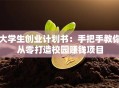大学生创业计划书：手把手教你从零打造校园赚钱项目