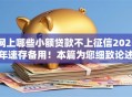 网上哪些小额贷款不上征信2025年速存备用！本篇为您细致论述！