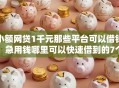 小额网贷1千元那些平台可以借钱，急用钱哪里可以快速借到的7个平台介绍