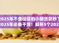 2025年不查征信的小额贷款秒下2025年必备干货！解析5个2025年借钱秒到网贷app