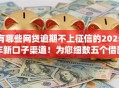 有哪些网贷逾期不上征信的2025年新口子渠道！为您细数五个借款逾期不上征信的app