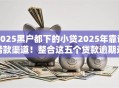 2025黑户都下的小贷2025年靠谱借款渠道！整合这五个贷款逾期还了征信好久恢复