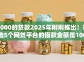 1000的贷款2025年刚刚推出!筛选5个网贷平台的借款金额是1000 1000的贷款2025年刚刚推出!筛选5个网贷平台的借款金额是1000