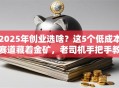 2025年创业选啥？这5个低成本赛道藏着金矿，老司机手把手教你避坑丨创业干货指南