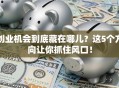 创业机会到底藏在哪儿？这5个方向让你抓住风口！