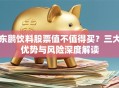 东鹏饮料股票值不值得买？三大优势与风险深度解读