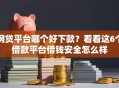 网贷平台哪个好下款？看看这6个借款平台借钱安全怎么样