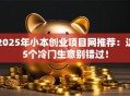 2025年小本创业项目网推荐：这5个冷门生意别错过！