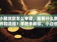 小额贷款怎么申请，需要什么条件和流程？手把手教你，小白也能轻松搞定！