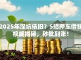 2025年深坑依旧？5招押车借钱权威揭秘，秒批到账！