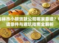 吉林市小额贷款公司哪家靠谱？申请条件与避坑指南全解析