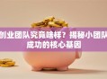 创业团队究竟啥样？揭秘小团队成功的核心基因