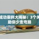 创业成功案例大揭秘：3个关键点助你少走弯路