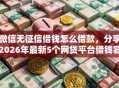 微信无征信借钱怎么借款，分享2026年最新5个网贷平台借钱容易又安全