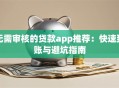 无需审核的贷款app推荐：快速到账与避坑指南