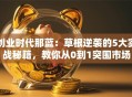 创业时代那蓝：草根逆袭的5大实战秘籍，教你从0到1突围市场