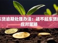 车贷逾期处理办法：还不起车贷的应对策略