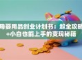 母婴用品创业计划书：超全攻略+小白也能上手的变现秘籍