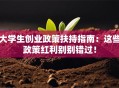 大学生创业政策扶持指南：这些政策红利别别错过！