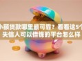 小额贷款哪里最可靠？看看这5个失信人可以借钱的平台怎么样