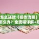 贷款怎么还款（操作流程），逾期了怎么办？全流程详解+后果说明，超实用！