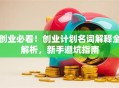 创业必看！创业计划名词解释全解析，新手避坑指南