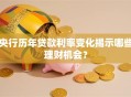 央行历年贷款利率变化揭示哪些理财机会？