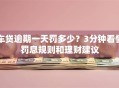 车贷逾期一天罚多少？3分钟看懂罚息规则和理财建议