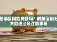 芝麻信用能贷款吗？解析信用分贷款途径及注意事项