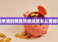 我申请的网贷贷款进度怎么查询呀
