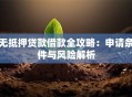 无抵押贷款借款全攻略：申请条件与风险解析