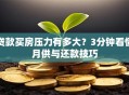 贷款买房压力有多大？3分钟看懂月供与还款技巧