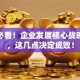 创业必看！企业发展核心战略目标，这几点决定成败！