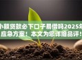 小额贷款必下口子易借吗2025年应急方案！本文为您详细品评！