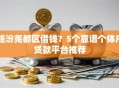 临汾尧都区借钱？5个靠谱个体户贷款平台推荐