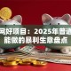 创业网好项目：2025年普通人也能做的暴利生意盘点